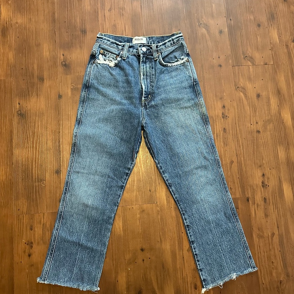 AGOLDE Distressed Blue Denim Jeans